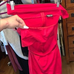 Strapped sexy red dress